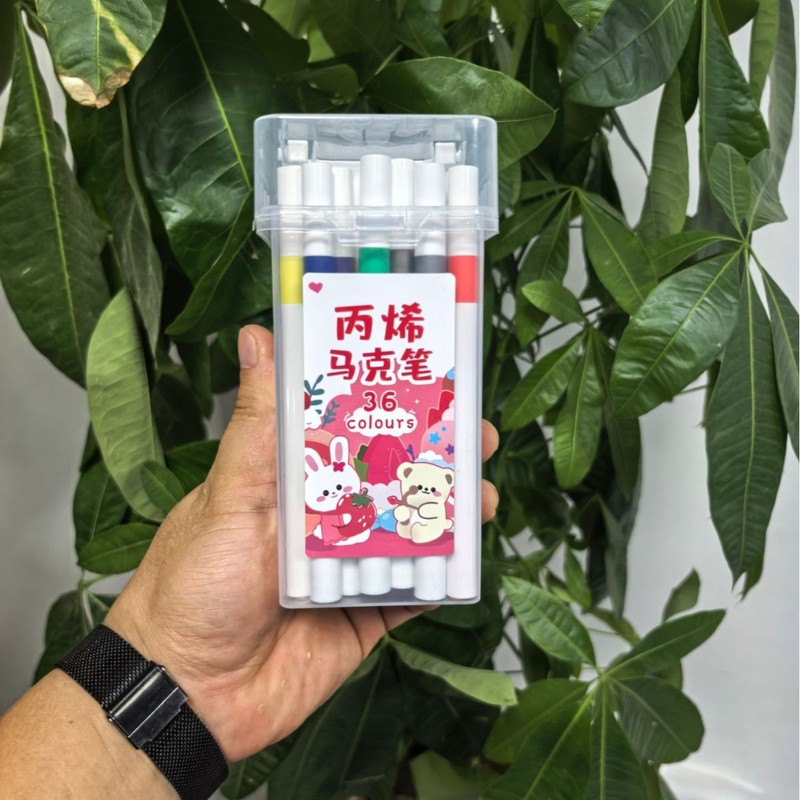 丙烯马克笔 幼儿园美术绘画专用儿童水彩笔不透色可叠色丙烯画笔|undefined
