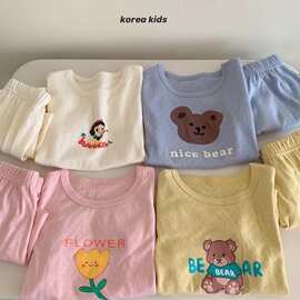 夏季新款 男女童儿童 A类高品质家居服套装宝宝空调服呼吸面