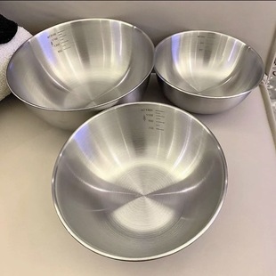 [Export Quality] Stainless Steel Salad Bowl Cold Noodle Fruit Salad Basin Household Noodle Basin Kitchen Cooking Basin