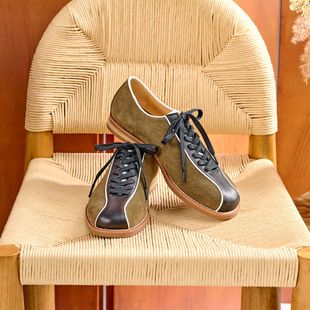 American Retro Japanese Ami Khaki Hiking Derby Suede Casual Street Workwear Outdoor Genuine Leather Casual Shoes