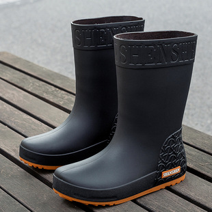 Women's waterproof shoes non-slip rain boots mid-calf rain boots fashion new Korean style Internet celebrity adult wear-resistant foreign trade Wholesale