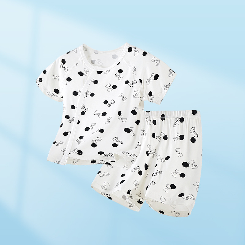 Set de mangas cortas para bebés de verano recién nacidos delgados divididos ropa de verano para niños y niñas dos piezas de ropa para bebés