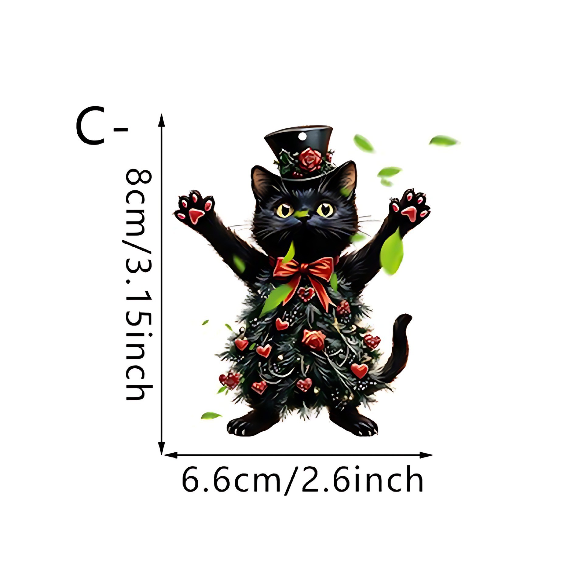 Nuevo día de San Valentín rosa gatito 2D plano acrílico llaverillo retrovisor mochila accesorios image 8