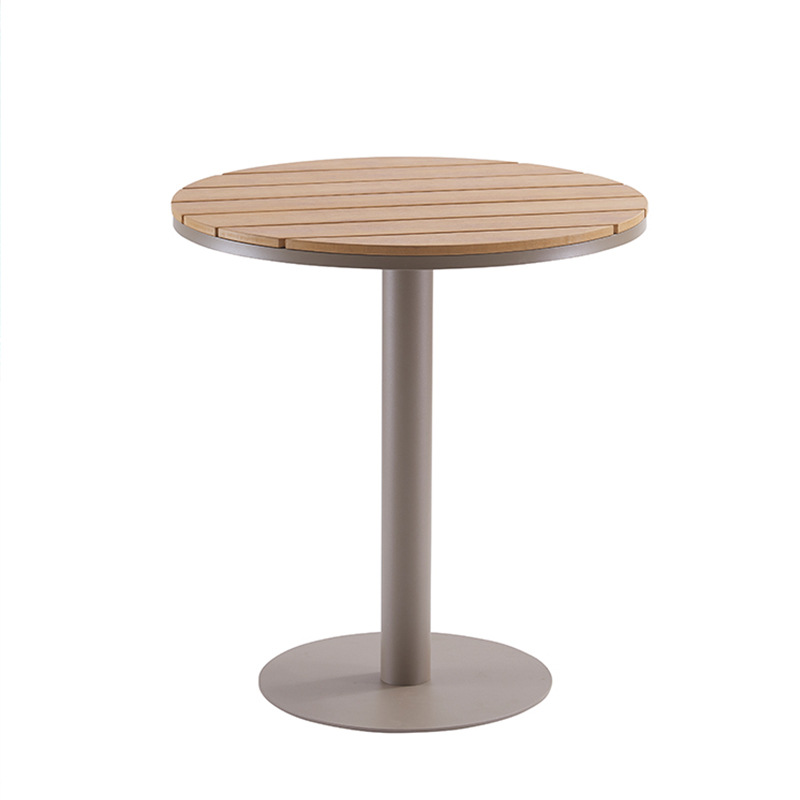 42_70 플라스틱 나무 원형 테이블