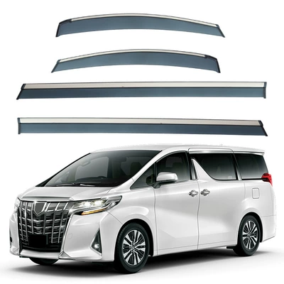 Suitable for, Rain shield - standard-packing-without-logo-alphard-mk3-ah30-2015-2022-four-pieces-with-bright-strips-lb-rain-shield