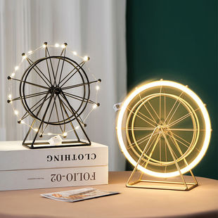 Ornaments Light Luxury Rotating Ferris Wheel Home Decorations Living Room Wine Cabinet Light Office Desktop Entrance Factory Wholesale