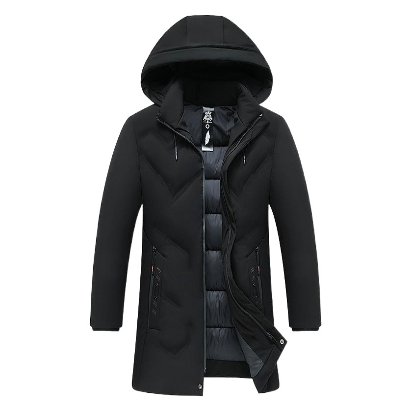 綿の服の男性の冬の中の長いタイプのレジャーは厚いです。