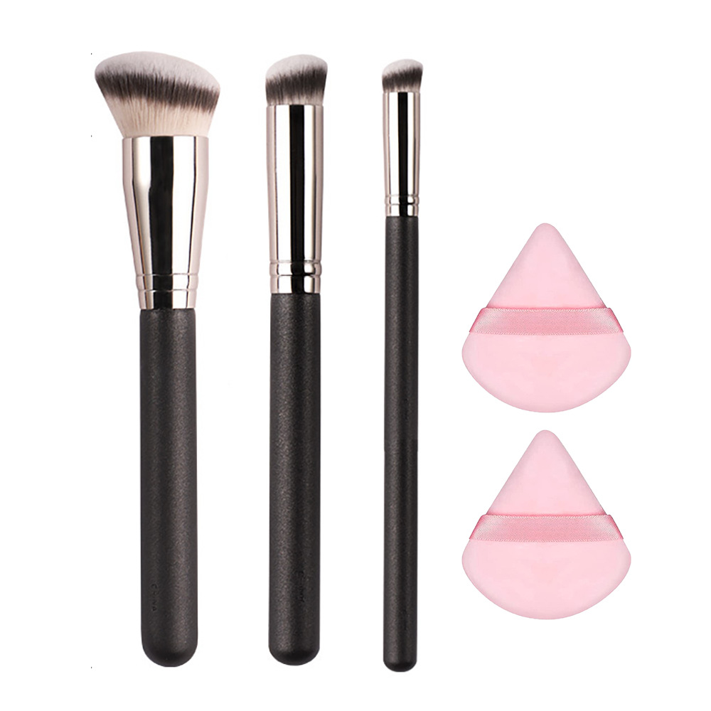 브러쉬 세트 + 트라이앵글 파우더 퍼프 콤보 팩