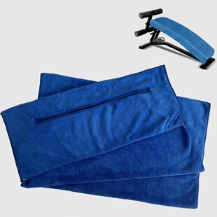 Cross-Border Fitness Sweat-Absorbent Towel to Wipe Sweat, Quick-Drying, Soft and Thickened Towel, Bath Towel with Pocket, Wholesale Sports Zipper Towel