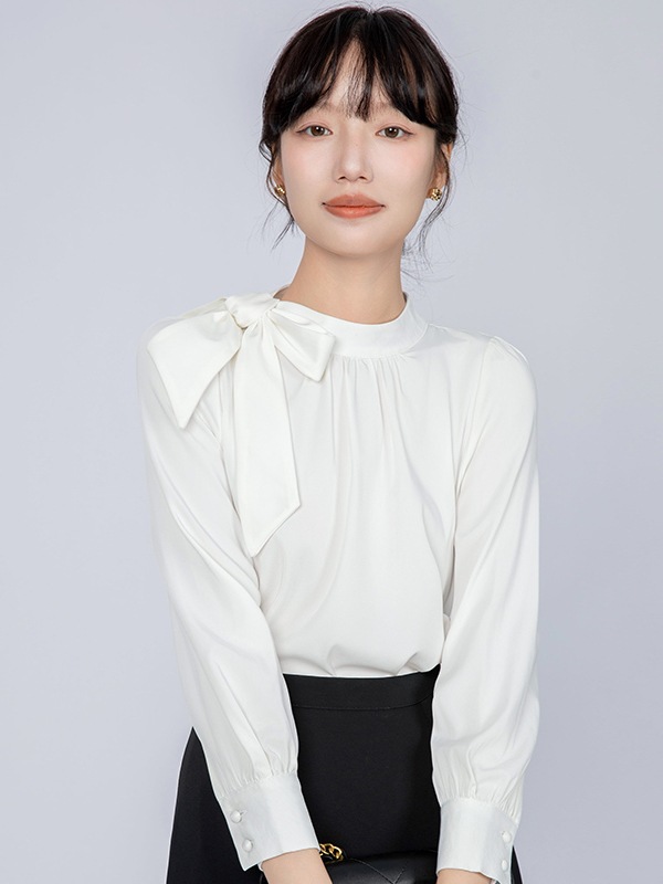 Spring professional shirt with bow