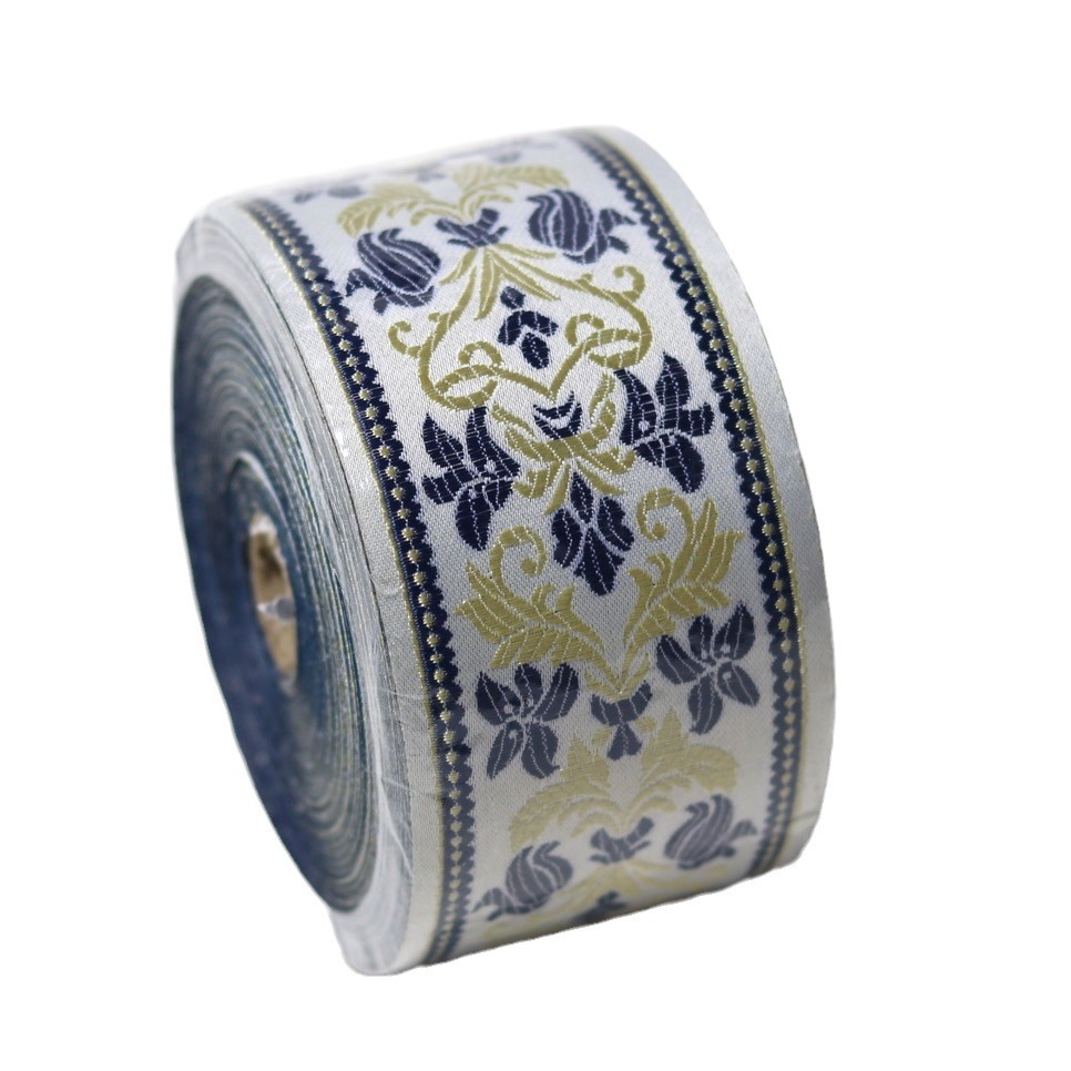 Ancho 9cm 6cm de alta precisión jacquard correas cara de caballo falda almohada Hanfu sofá cojín mesa bandera cama mantel costura