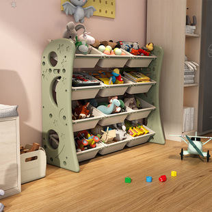 Children's Toy Storage Rack Kindergarten Baby Bookshelf Classification Organizer Storage Cabinet Multi-Layer Storage Rack Large Capacity