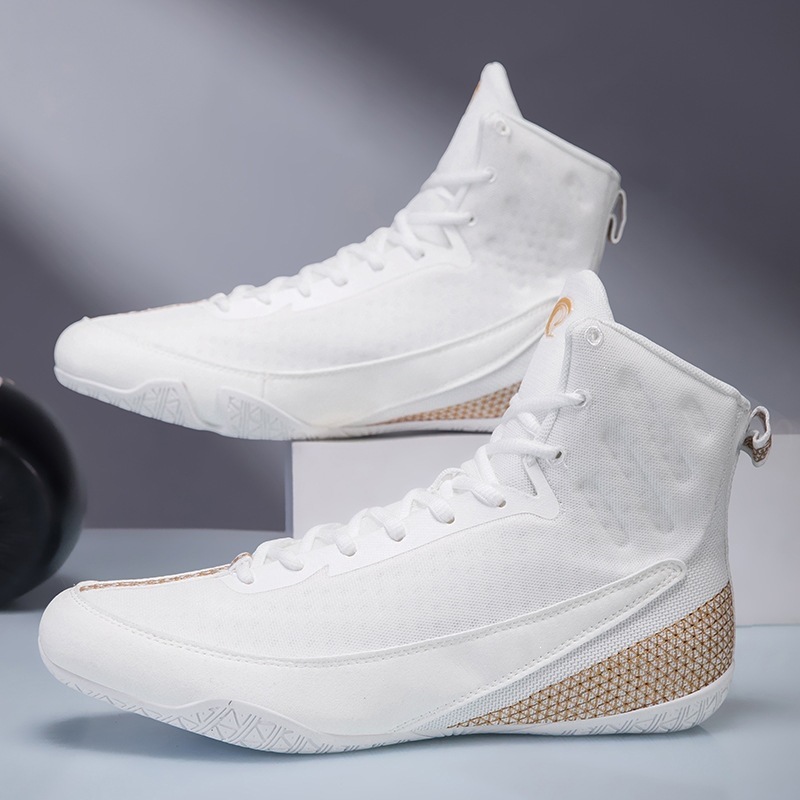 Podarcek New Mid-High Top Boxing Shoes Professional Competition Training Shoes 24-Hour Dropshipping