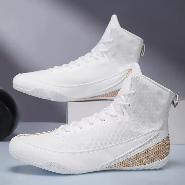 Podarcek New Mid-High Top Boxing Shoes Professional Competition Training Shoes 24-Hour Dropshipping