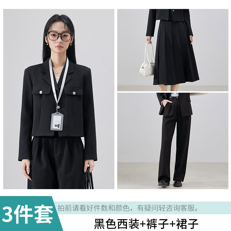 短款西装外套女小个子春秋大学生面试正装职业装通勤气质西服套装|undefined