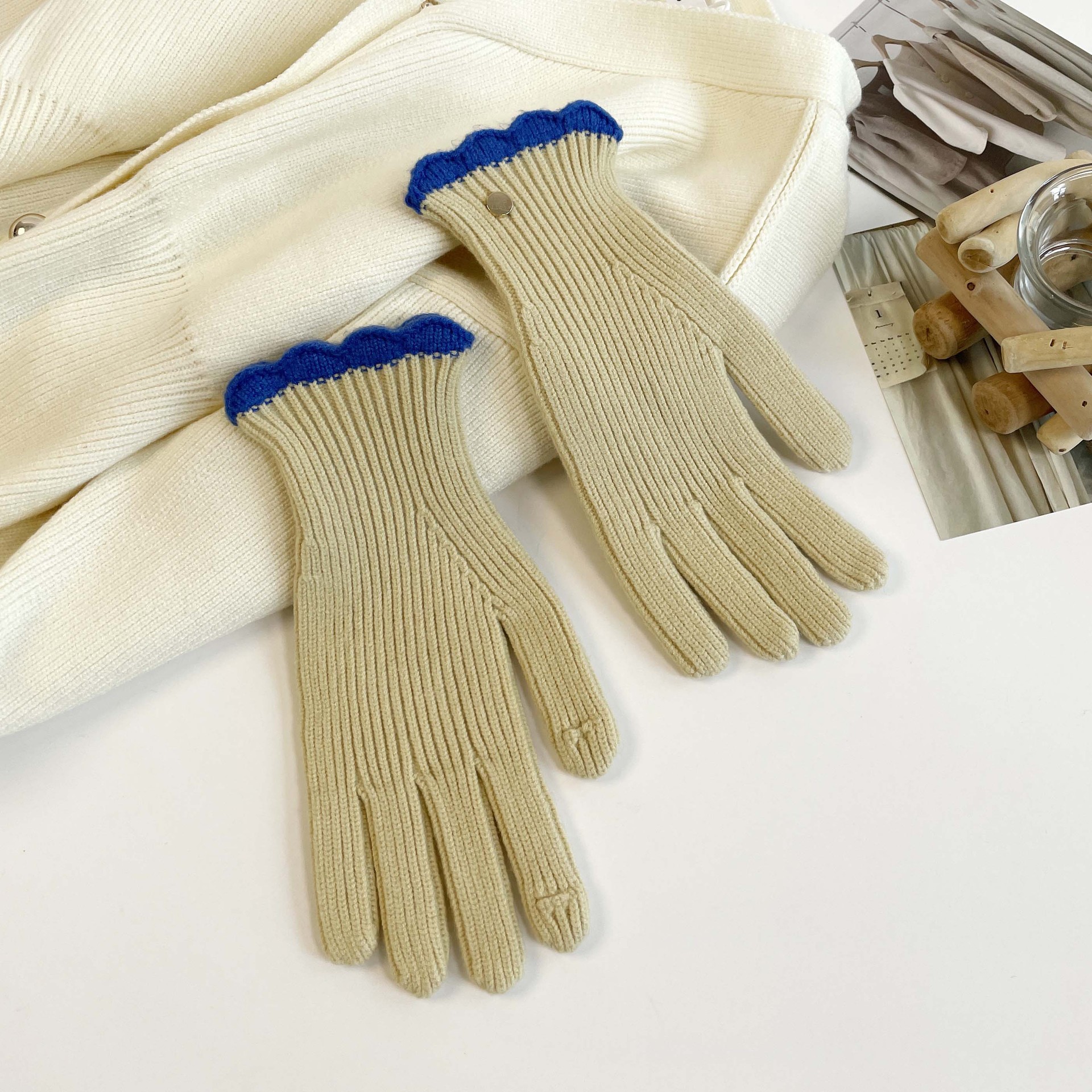 Gestrickte Handschuhe Für Damen Warme Winter-wollhandschuhe_voghion.com