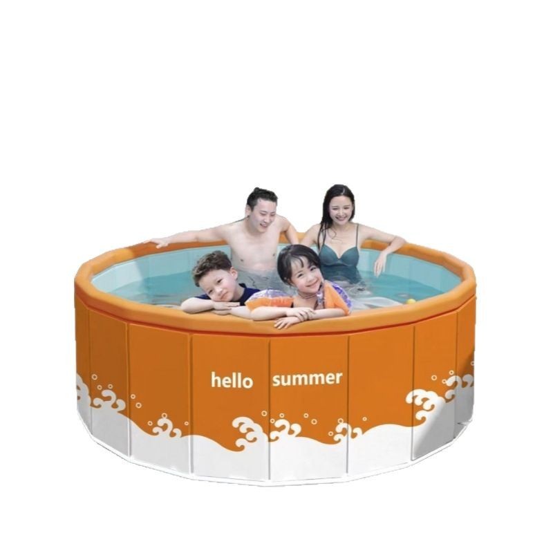 空気入れ不要の折りたたみ式プール 大人子供用 家庭用プール 丸型ベビーバス ポータブル収納プール|undefined