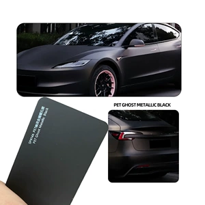 Axxpel avtomobil PET rəng dəyişən plyonka, Ghost Metallic Obsidian Black