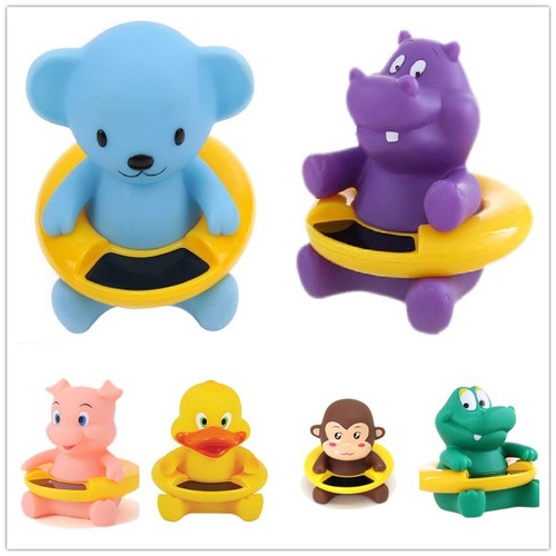 Optional baby water thermometer in animal shape, duckling thermometer, various cartoon baby bath measuring water thermometers
