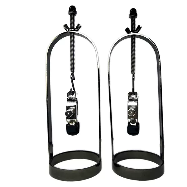 Clock clip black - silver alligator clip