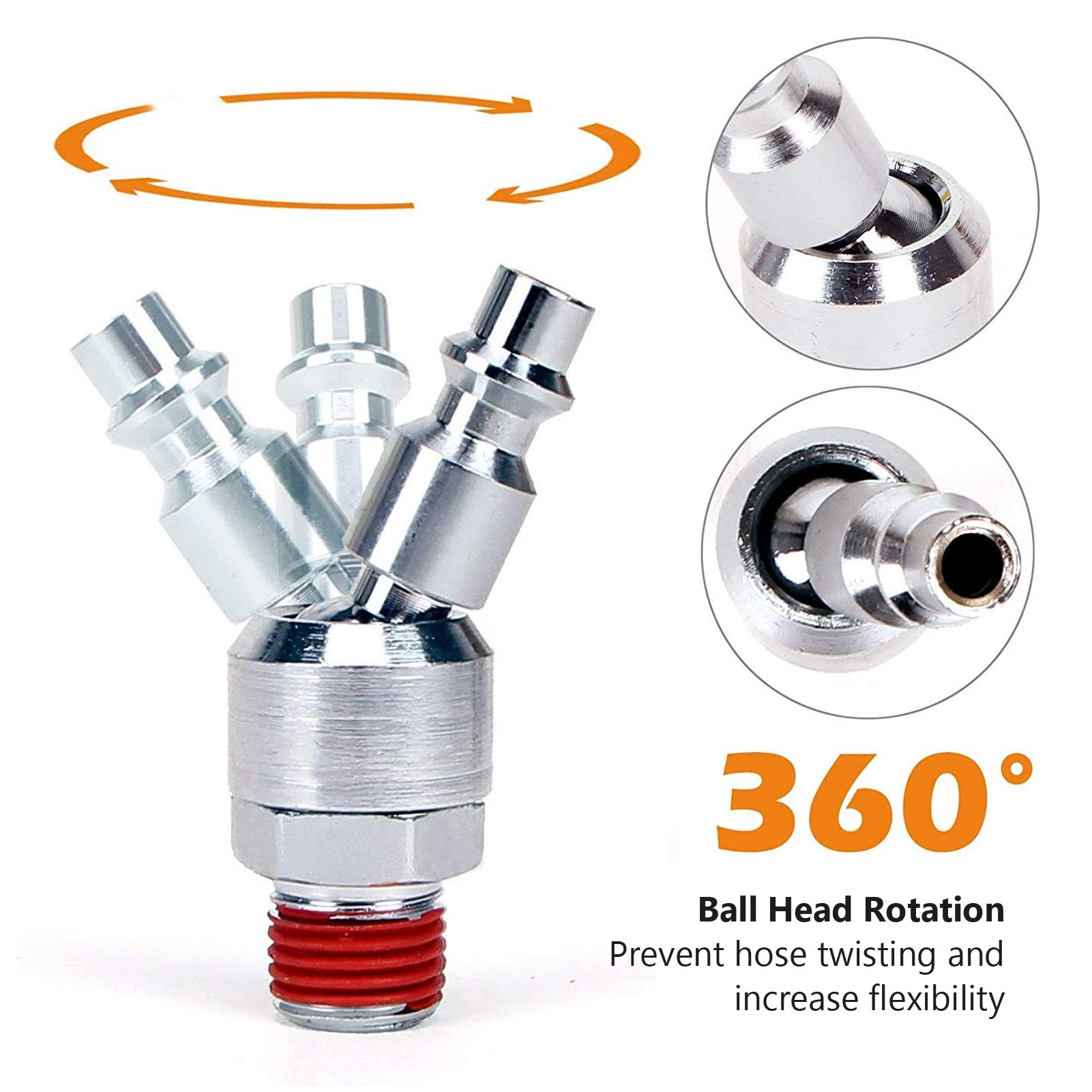 供应美式360度气动旋转接头，气动万向接头