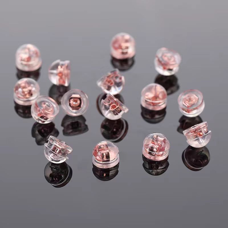 All Seasons Season Plating Design 1 Pair Diameter 5mm 925 Sterling Silver Silica Gel Ear Nuts Earring Accessories