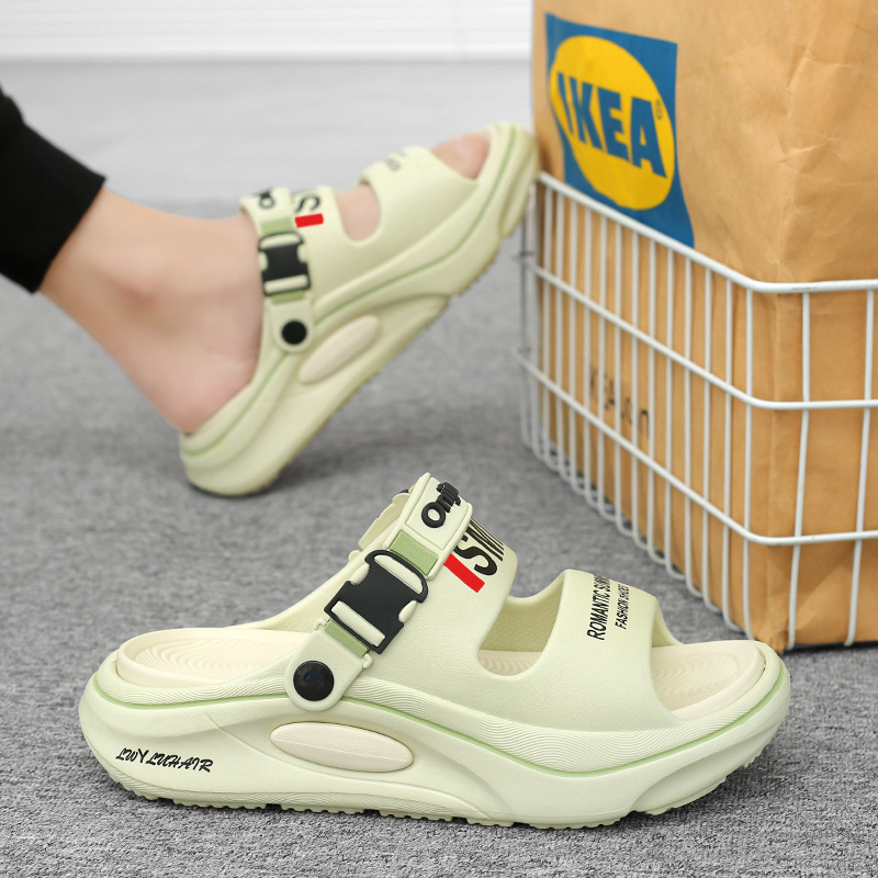 Sandalias hombres 2025 zapatos con agujeros de verano casual plataforma sandalias y zapatillas de playa de doble uso para hombres sandalias deportivas