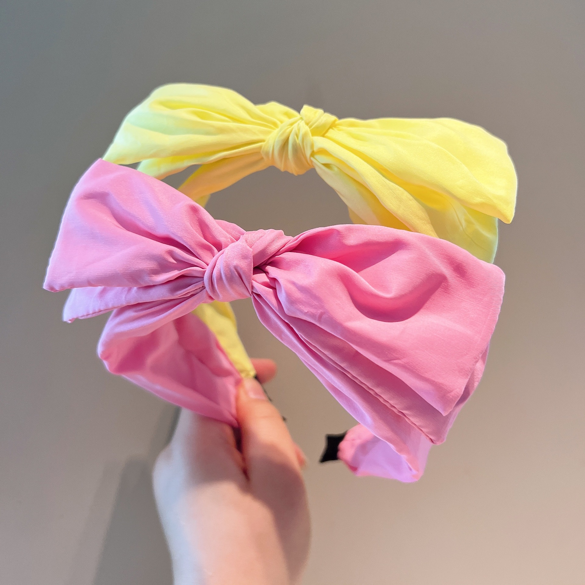 Summer retro brand double-layer hairgrip for ice cream with bow