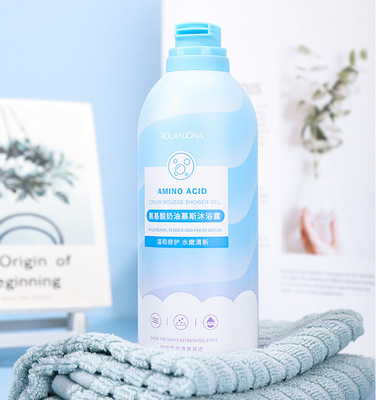 露兰姬娜烟酰胺奶油慕斯沐浴露350ml 氨基酸清爽保湿清洁滋润温和