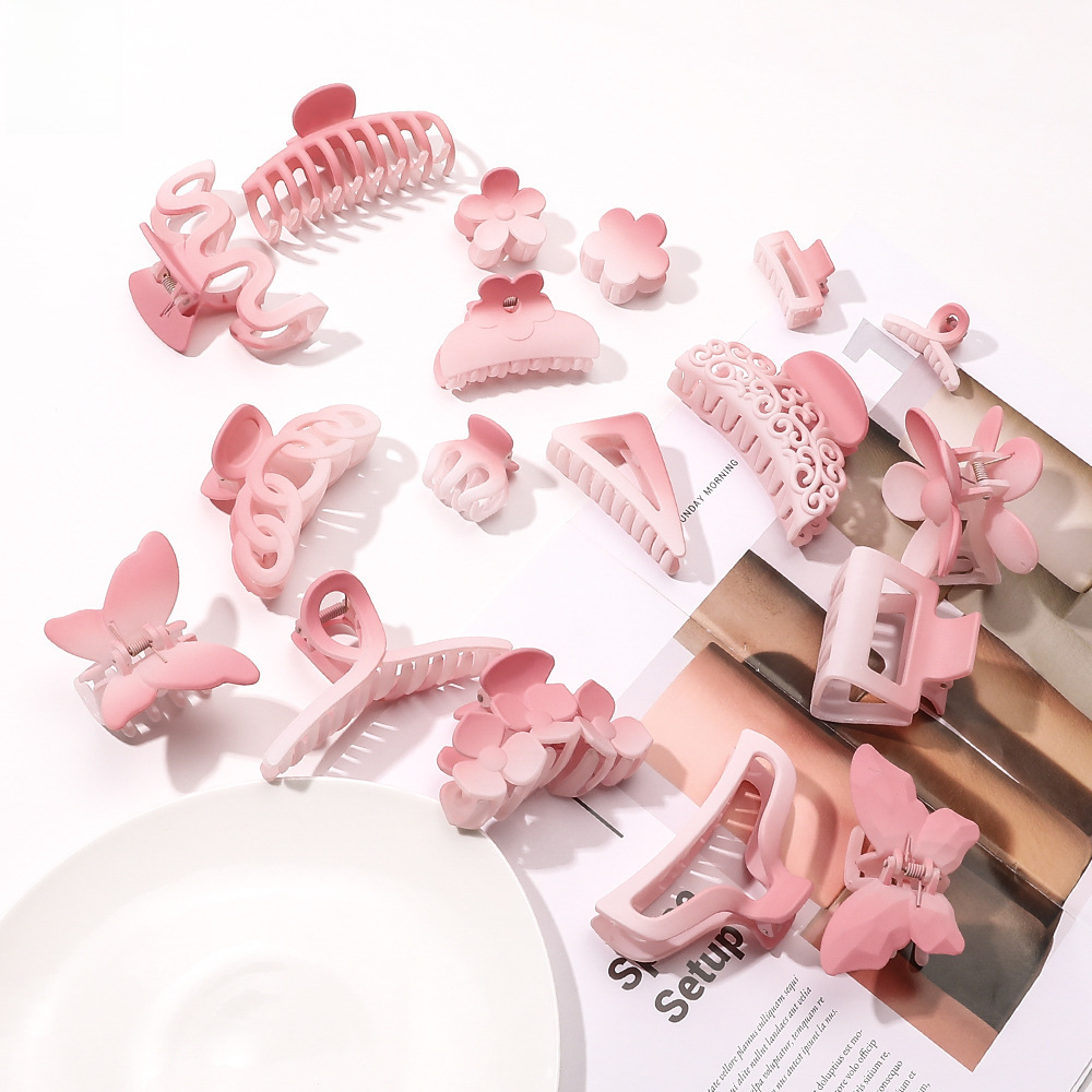 Qiyue határokon átnyúló színátmenetes hajtű matt fogócsat édes női cápacsat hajcsat hajkiegészítők nagykereskedelemben_voghion.com