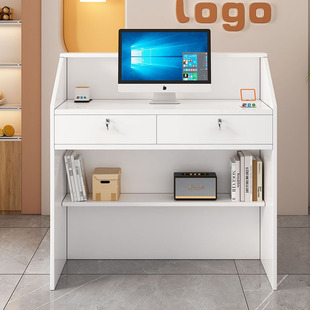 Bar Counter Cashier Modern Simple Front Desk Hotel Beauty Salon Cashier Table Commercial Store Small Table
