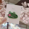 Cartoon children's hairpins for leisure, knitted hairgrip, cute hair rope, bangs