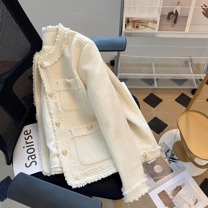 French Socialite Chanel Style Coat Women's Autumn and Winter Outer Wear New Elegant Fashionable Slim Jacket Top French Socialite Chanel Style Coat Women's Autumn and Winter Outer Wear New Elegant Fashionable Slim Jacket Top