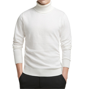 AliExpress men's autumn and winter warm sweater youth slim bottoming shirt cross-border same style turtleneck pullover sweater