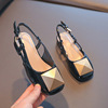 Girls Sandals 2022 new pattern Korean Edition summer Fashion princess CUHK Little Girl children High-heeled shoes soft sole