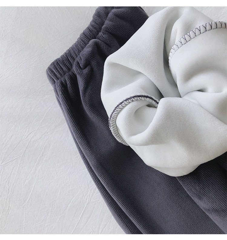 678 (Mi Ni Composite Super) Sporthose für Damen im Herbst und Winter, verdickte, enge Hose aus Samt, weite Beine,_voghion.com