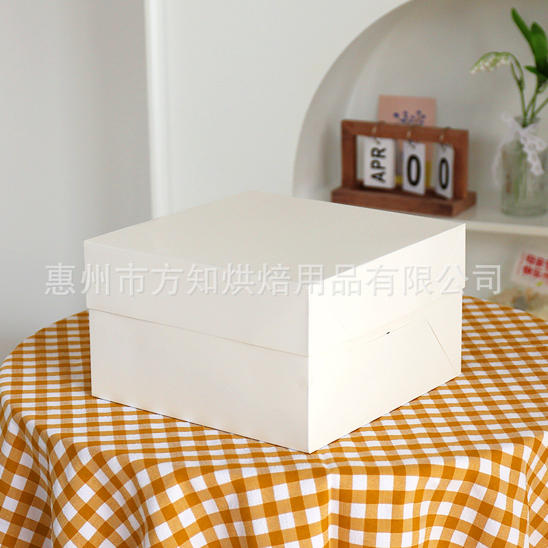 跨境专供打包盒外贸款蛋糕盒亚马逊烘焙白卡披萨包装打包盒定制