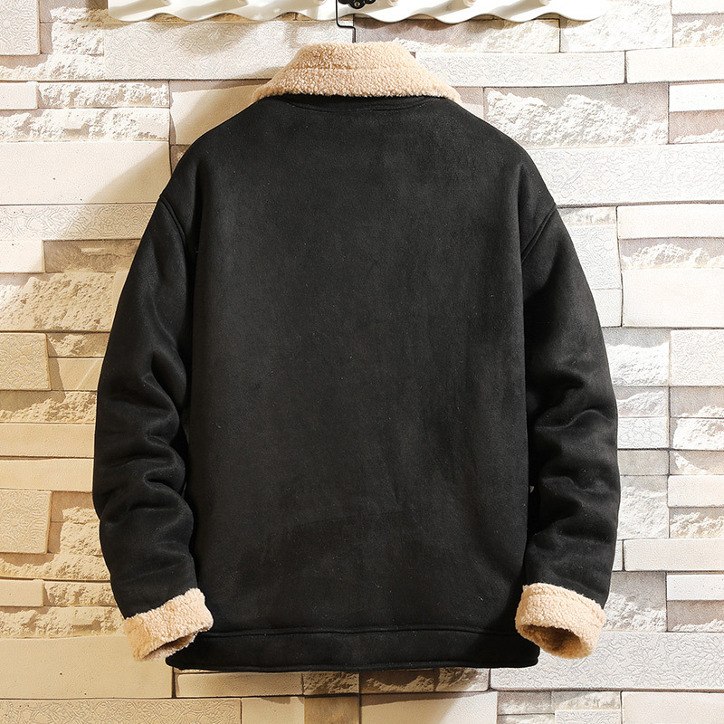 Winter New Plush Thick Collar Men's Loose Large Casual Cotton Jacket_voghion.com