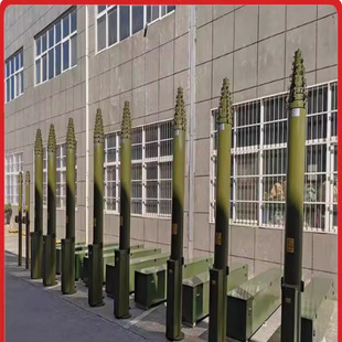 Hand-Operated Adjustable Lightning Rod 8M10M12M 15.2m Electric Communication Telescopic Lightning Protection Antenna Aluminum Alloy Bracket