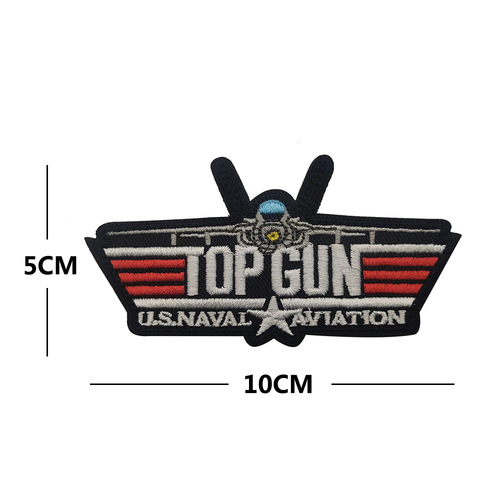 Overseas Customers Overseas Amazon TOP GUN Aircraft Embroidered Cloth Sticker Top Gun Velcro Armband