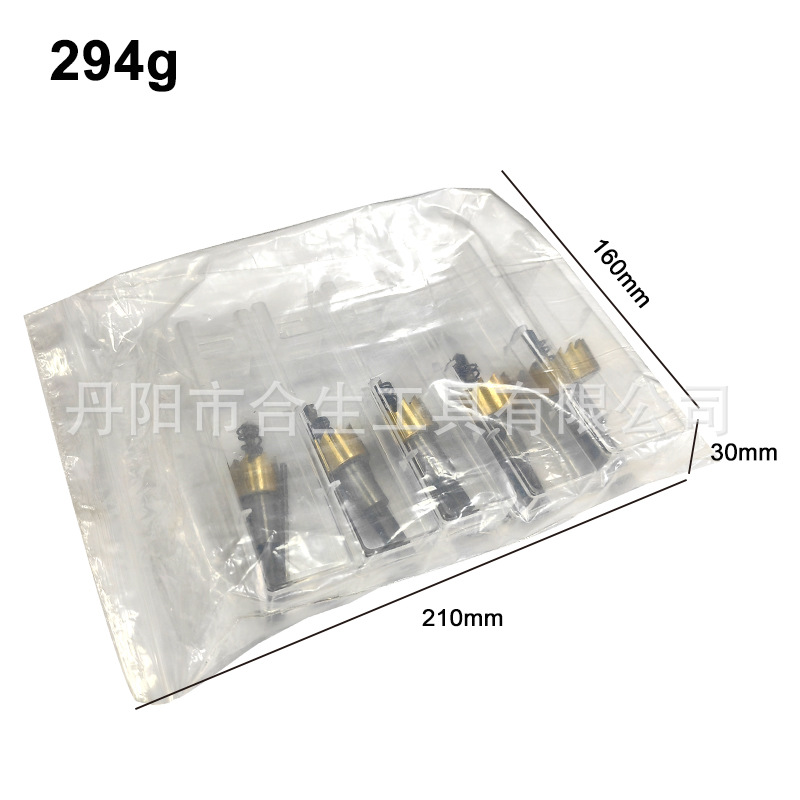 5 piezas de acero de alta velocidad de titanio chapado abridor de agujero dentado de aluminio dorado Placa de hierro Placa de perforación traje de perforación 16 mm30mm