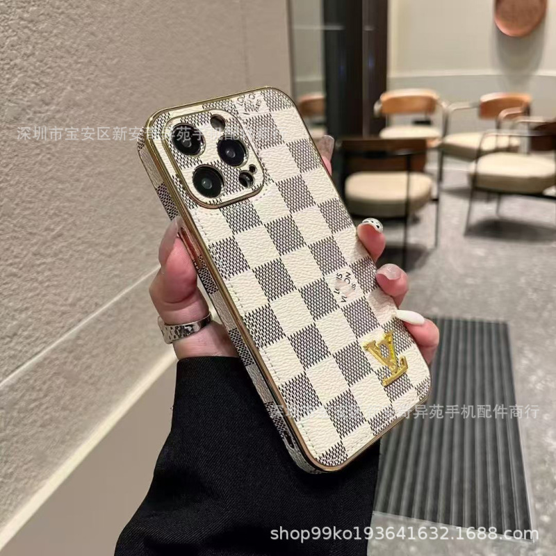 高级感潮牌外贸贴皮全包侧贴电镀适用iPhone17Promax苹果16手机壳|undefined