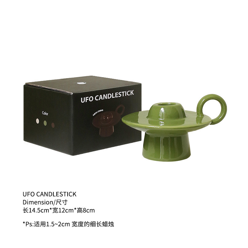 飞碟烛台批发中古香薰高脚欧式装饰摆件浪漫复古道具餐桌蜡底座|undefined