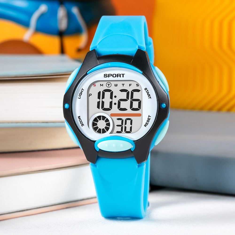 Reloj electrónico para estudiantes de secundaria y preparatoria, reloj electrónico para hombres y mujeres, deportes al aire libre, reloj electrónico de alarma luminoso multifuncional