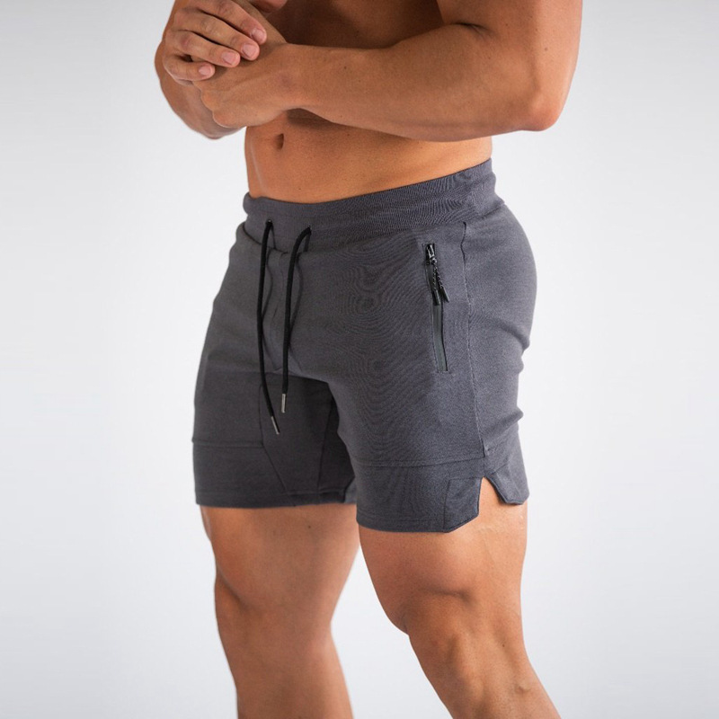 Cross-border men's sports shorts for fitness, running, and training, summer mesh sweat-wicking quick-dry five-point zipper beach pants Cross-border men's sports shorts for fitness, running, and training, summer mesh sweat-wicking quick-dry five-point zipper beach pants