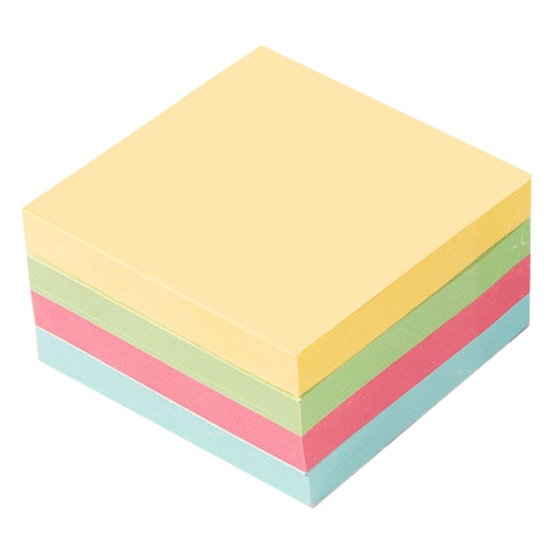 Suministros de oficina nota adhesiva lindo color cuadrado 400 grueso papel de nota papelería creativa nota al por mayor