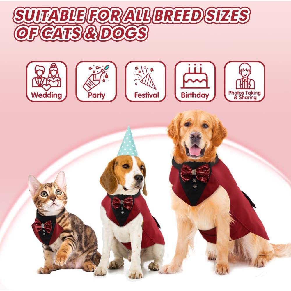 TANPOPO nuevos productos transfronterizos ropa para mascotas traje esmoquin bufanda para mascotas ropa para mascotas ropa de fiesta