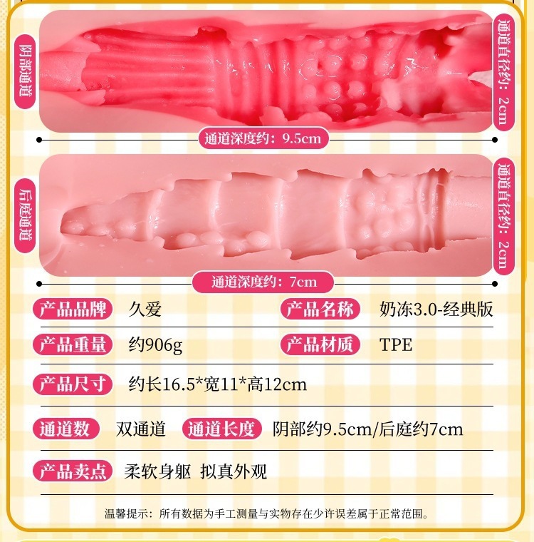 Manual Male Masturbator in TPE with Realistic Texture, Skin Tone, Adult Novelty Cup — detail image 17