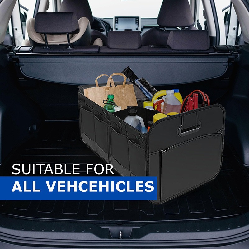 Cross-Border Car Storage Box, Foldable Oxford Cloth Storage Box, Convenient Compartmentalized Car Organizer and Storage Solution