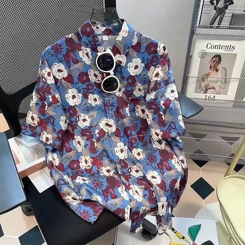 Цветочная рубашка женская летняя новая праздничная группа